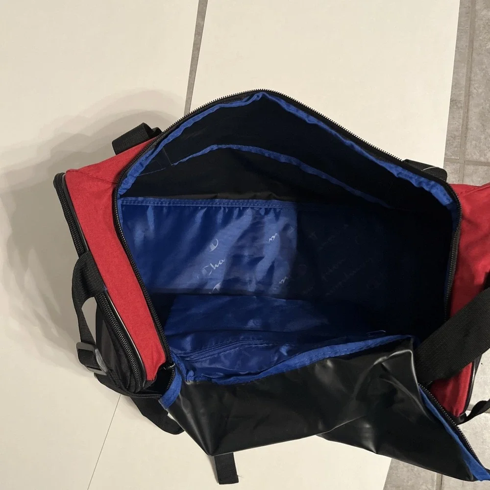 Champion Ascend Bag, 20x 10.5x 10.5 Blue/Red/Black, New Duffle Sport Bag